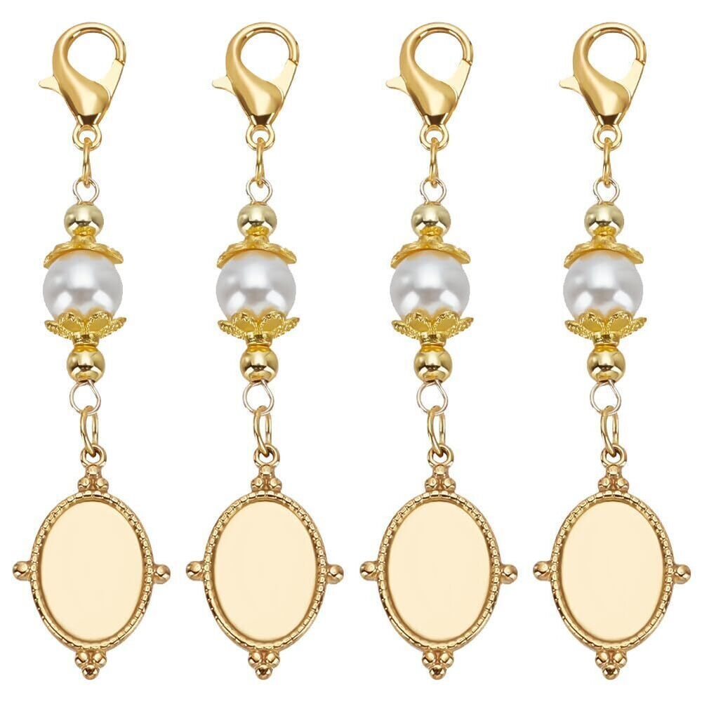 1834 4pcs Wedding Bouquet Charm Pearl Photo Charms Bouquet Memorial Charm